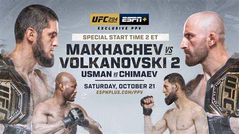 dazn ufc 294|Islam Makhachev vs. Alexander Volkanovski 2: UFC。